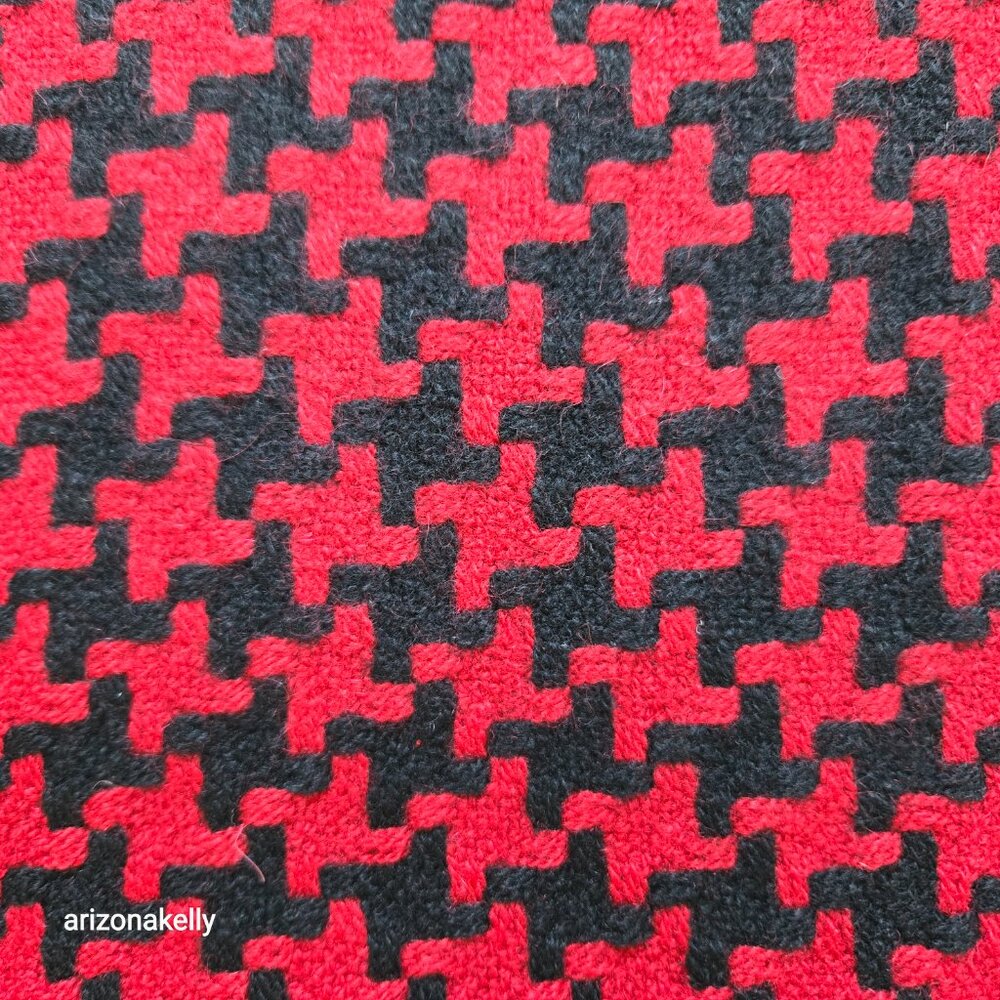 Charter Club Cashmere Houndstooth Scarf Black and Red - Picture 6 of 10